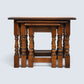 Old Charm Nest of 3 Tables Tudor Brown Finish Model 1494 FREE UK Delivery*
