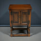 Old Charm Pedestal Cabinet Small Cupboard Bedside Tudor Brown FREE DELIVERY*