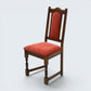6 Old Charm Dining Chairs Burnt Red Upholstery Tudor Brown FREE UK Delivery