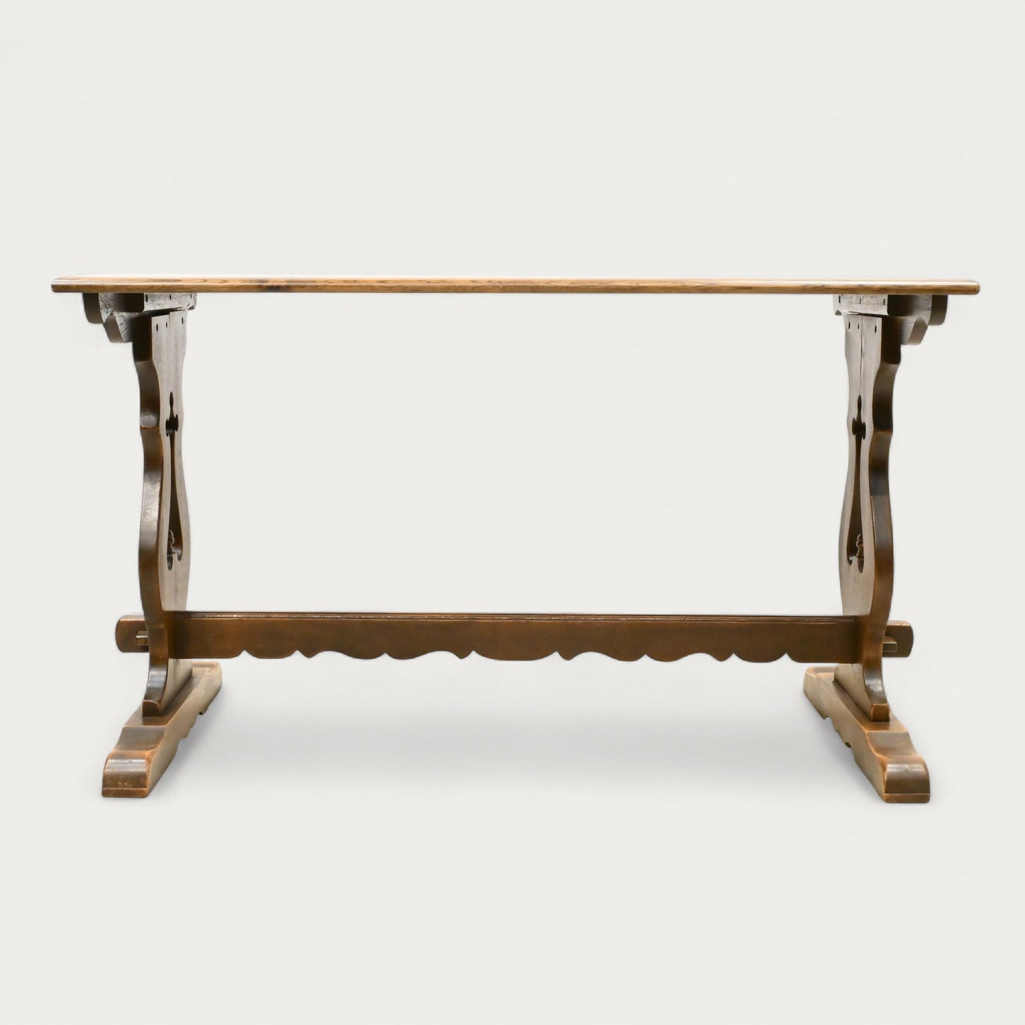 Small Old Charm Dining Table Solid Oak Refectory Style Bow End FREE UK Delivery*. SBR10836/1508E