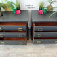 Pair of Vintage Stag chest of drawers / oversized bedside tables painted in dark grey