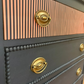 Navy and Coral Striped Chest