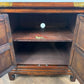 Priory Oak Bookcase with Linen Fold Doors
