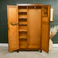 Vintage Oak Gentlemans Wardrobe - 1930s - 1940s