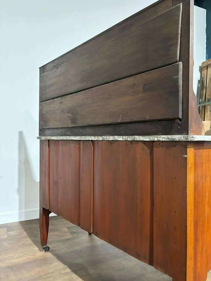 Edwardian Mahogany Marble Top Wash Stand