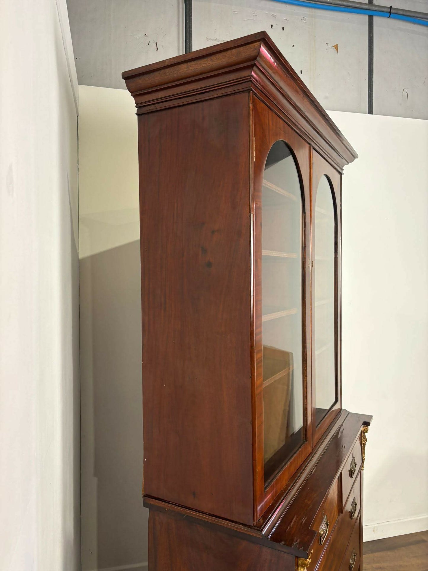 19th century Mahogany Glazed Bookcase