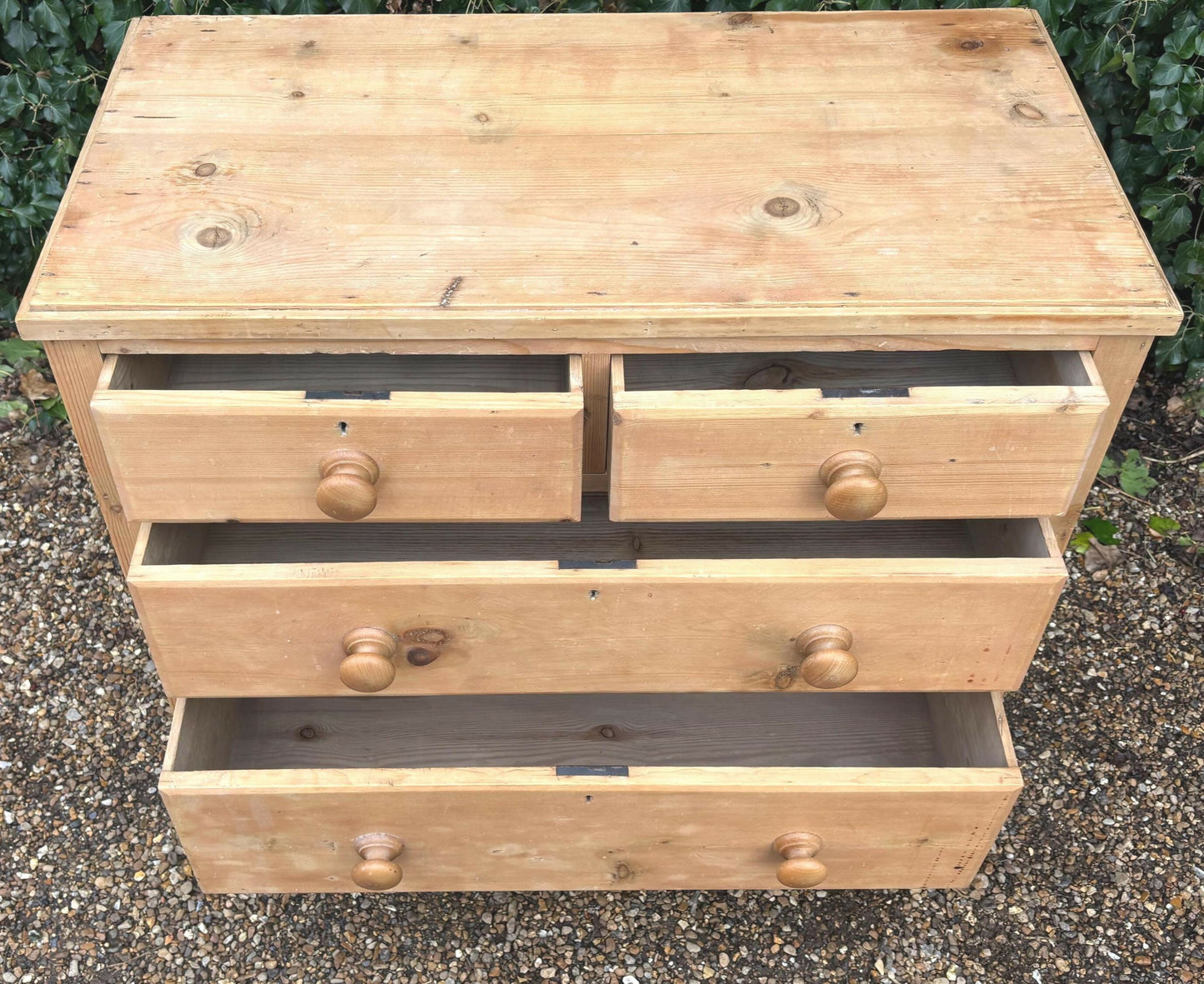 Vintage 19th Century Victorian Pine Chest Of Drawers