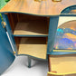 Luxury Art Deco Sideboard | Green Floral Solid Wood | Vintage Refurbished Bespoke Furniture