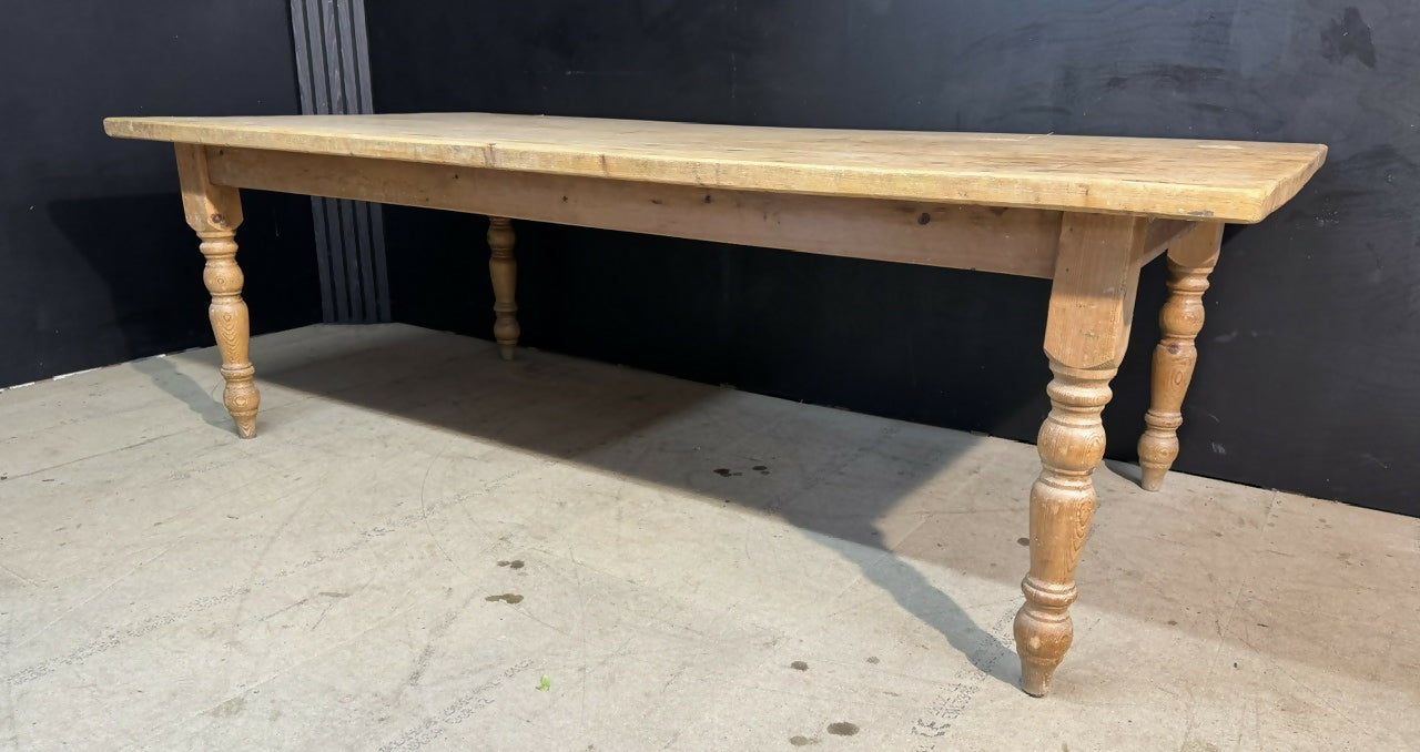 Large and Deep Pine Farmhouse Dining Table