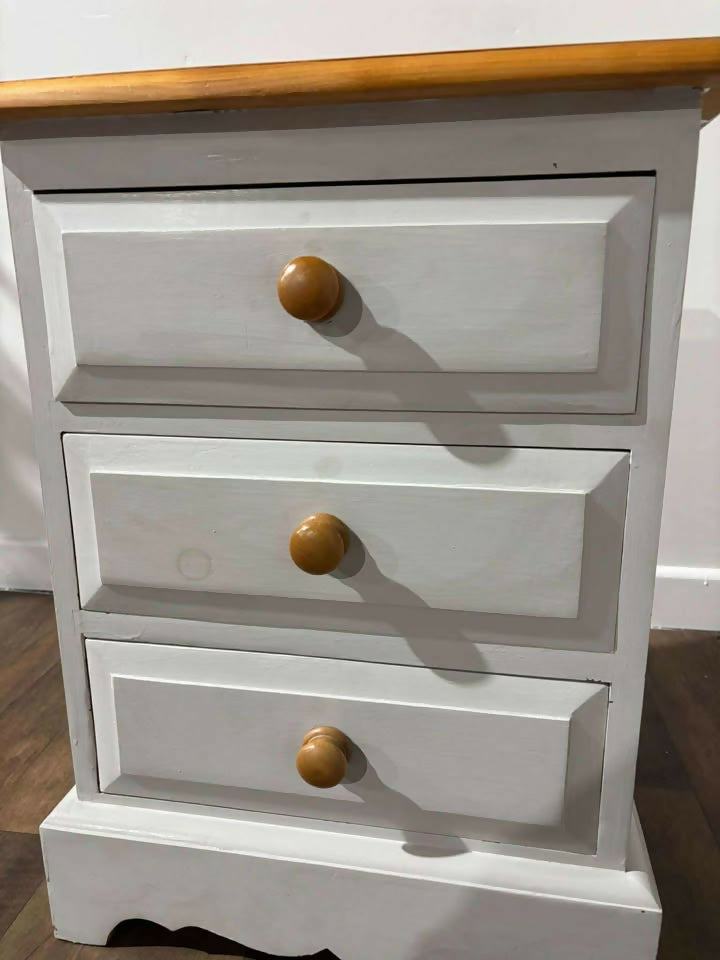 Pair Of Contemporary Painted Pine Bedside Cabinets