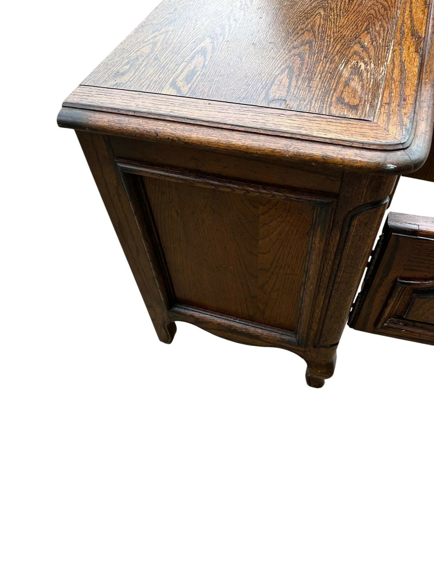 Vintage Oak French Provincial style bedsides cupboards by Century furniture