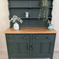 Vintage Ercol Dresser in Heritage Green with Natural Wood Top