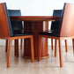 Per Hansbaek For Skovby Sm51 Danish Cherry Wood And Leather Dining Chairs