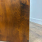 Vintage Dark Oak Veneer Narrow Of Four Drawer Chest