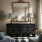 Vintage Black Sideboard, French Style Storage Cabinet