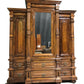 Antique Dutch Renaissance Breakfront Armoire Triple Wardrobe Hall Linen Cupboard
