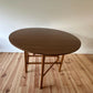 Vintage Mid Century Teak Drop Leaf Table Formica Circular Dining Table