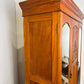 Edwardian Stripped Satinwood Double Mirror Door Wardrobe