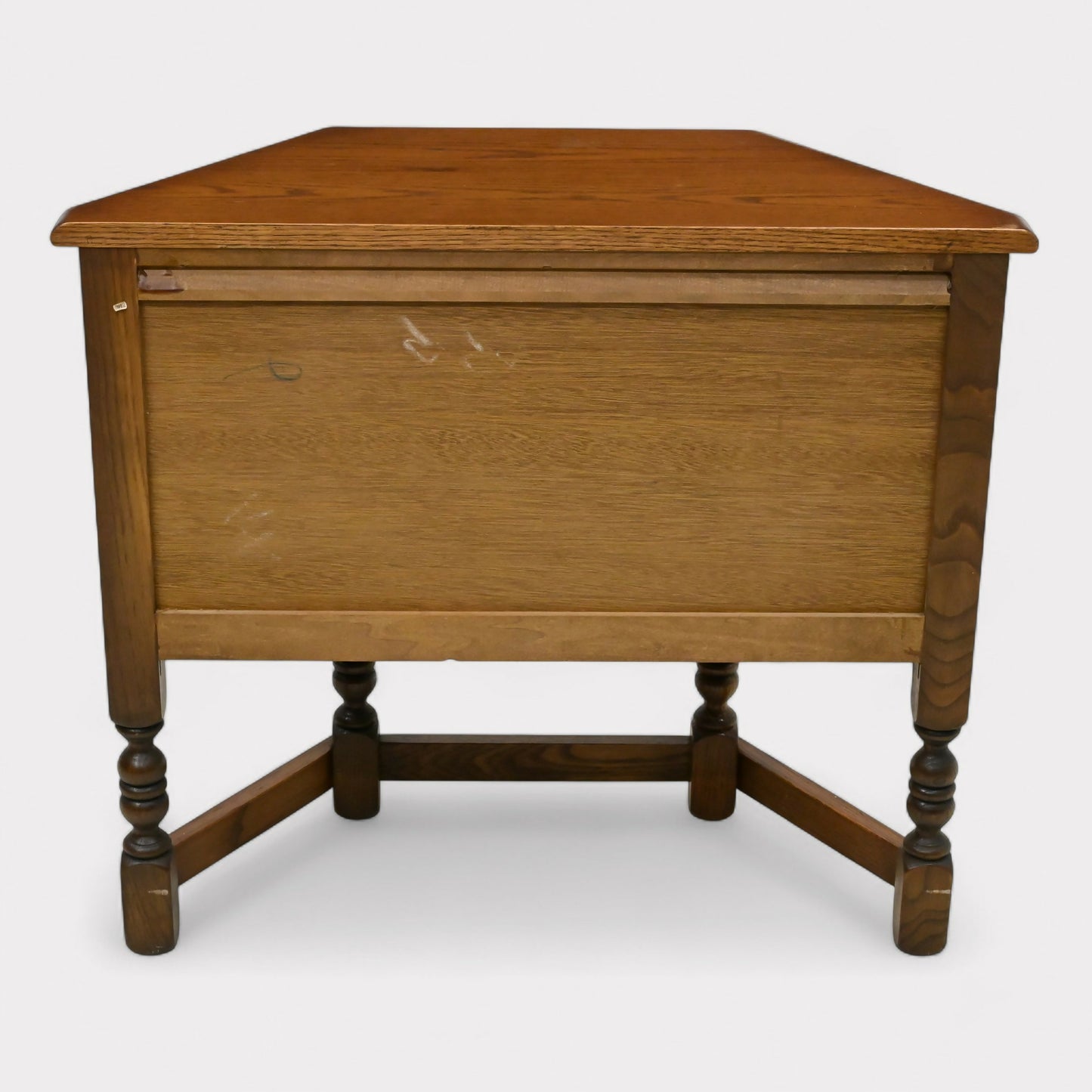 Old Charm Canted Table With Cupboard Finished In Tudor Brown* FREE UK Delivery. SBR10844/1908E