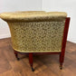 Edwardian Mahogany Upholstered Window Seat / Small Settee