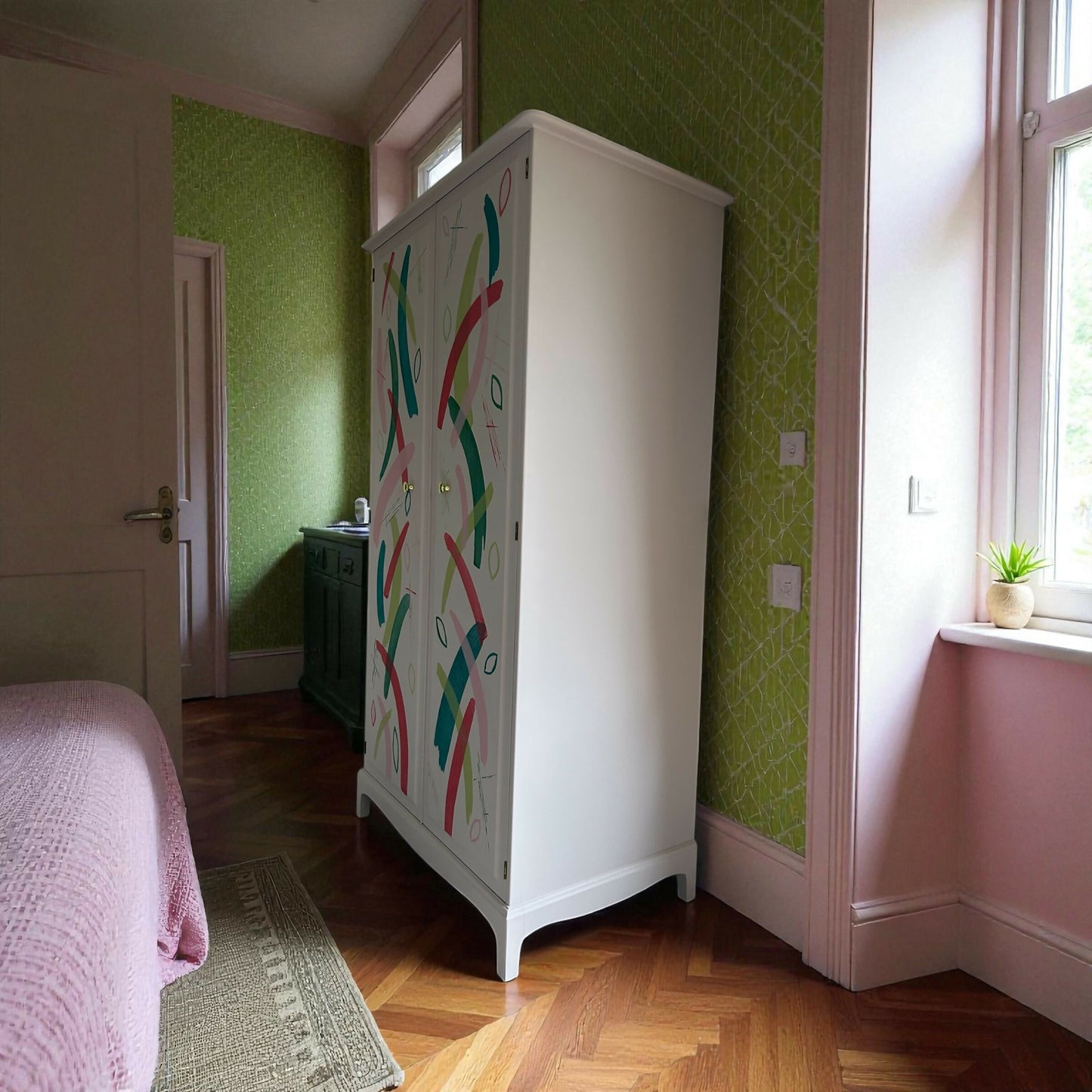 Unique pink Stag Minstrel Wardrobe