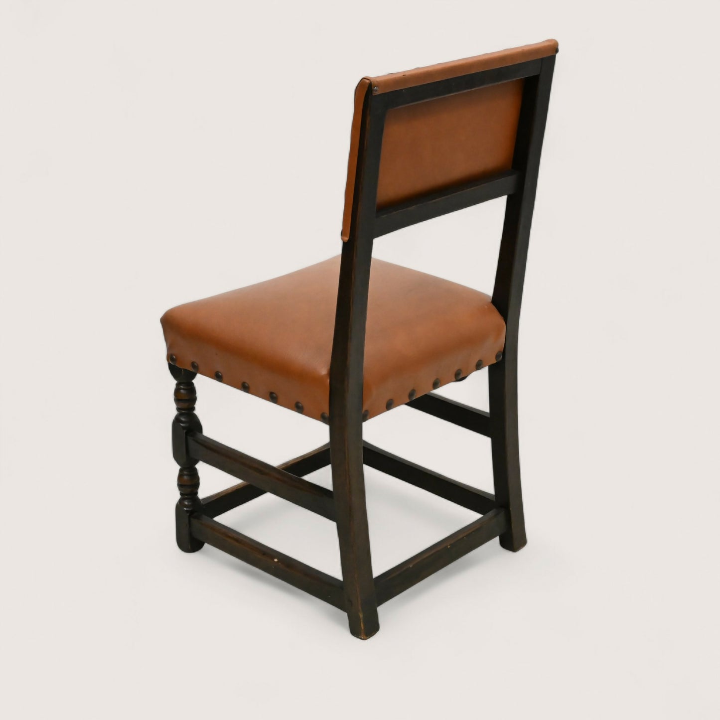 5 Skull/Ercol Dining Chairs Studded Burnt Orange Faux Leather FREE UK Delivery*. SBR10814/0808E