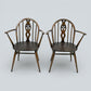 6 Ercol Windsor Bow Back Dining Chairs Fleur De Lis Carving FREE UK Delivery*