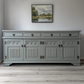 Antique Black Carved Old Charm Sideboard