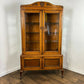 Vintage Oak Display Cabinet With Two Glass Doors