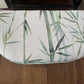 Mid size upcycled Lloyd loom style ottoman green