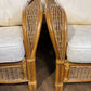 Vintage Three Piece Cane Conservatory Suite – Two Seater Settee & Armchairs