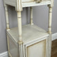 Bedside Table Antique French Style Marble Top Oak Cabinet Nightstand LOT 6224
