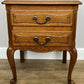 Bedside Table Vintage French Louis Style Oak Nightstand Carved Cabinet LOT 6301