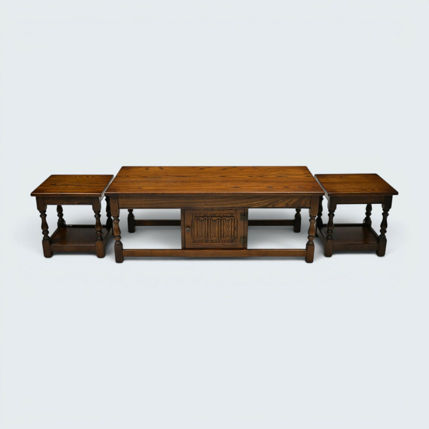 Old Charm Long Nest of Tables Solid Oak Coffee Table Light Oak FREE UK Delivery*