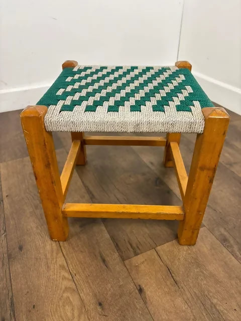 Vintage Oak Framed Stool