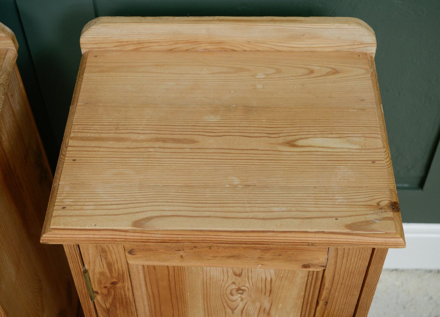 Pair Vintage Pine Bedside Cupboards Tables - Pot Cupboards - SKU 206 207