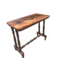 Antique Walnut and Oak 19th C stretcher side table