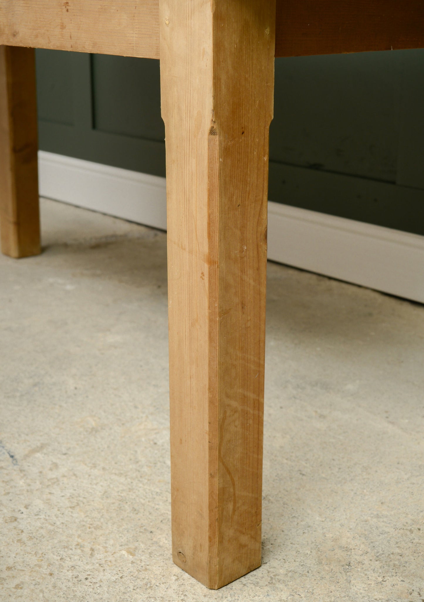 Plank Top Pine Dining Table - Reclaimed Wood - 167 cm