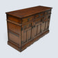 Old Charm Oak Sideboard With 3 Drawers & Cupboard Tudor Brown FREE UK Delivery*