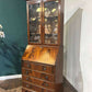 Reproduction Mahogany Astral Glazed Bureau Bookcaseas