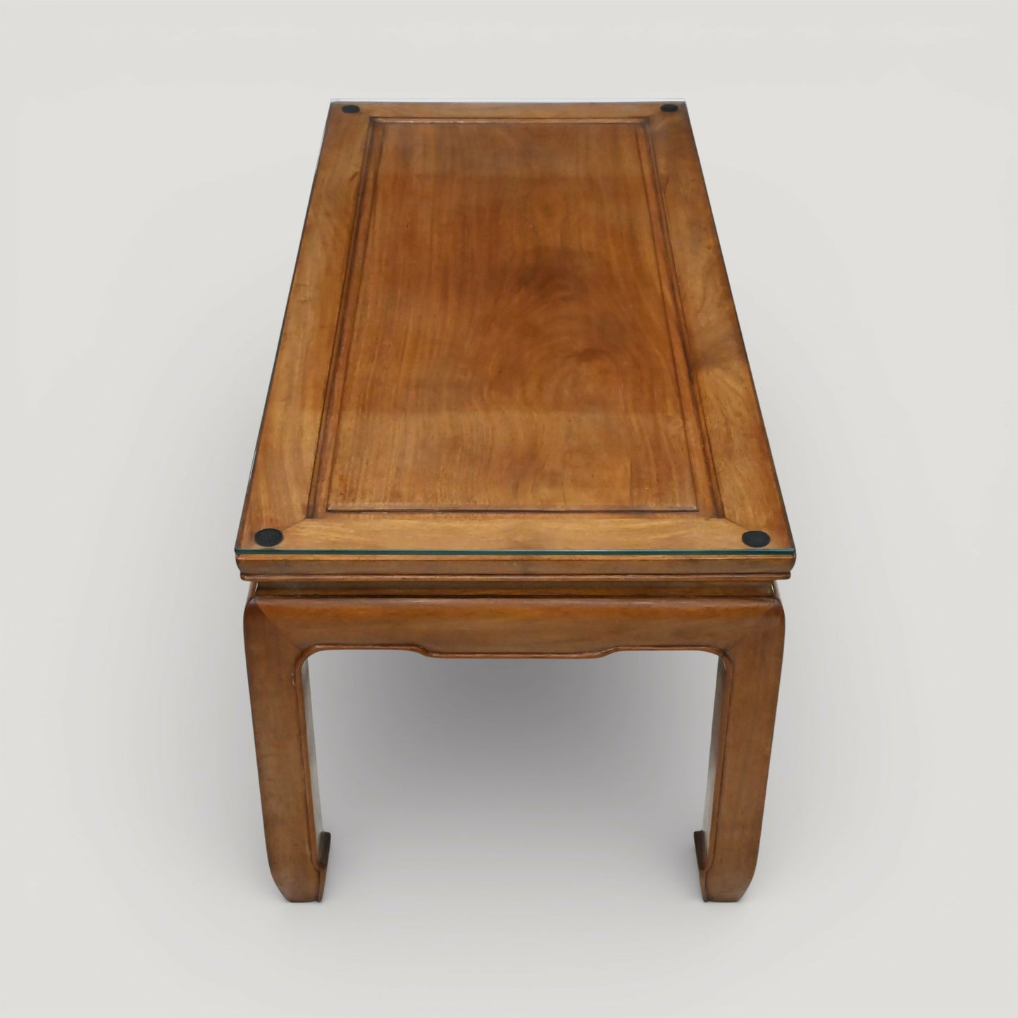 Chinese Style Coffee Table Inset Glass Top Carvings Kang Table FREE UK Delivery. SBR11115/2910E