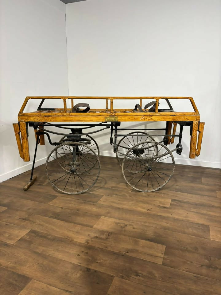 Victorian Wooden & Cast Iron Coffin Cart