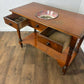 Victorian Mahogany Washstand with Two Drawers & Ceramic Bowl
