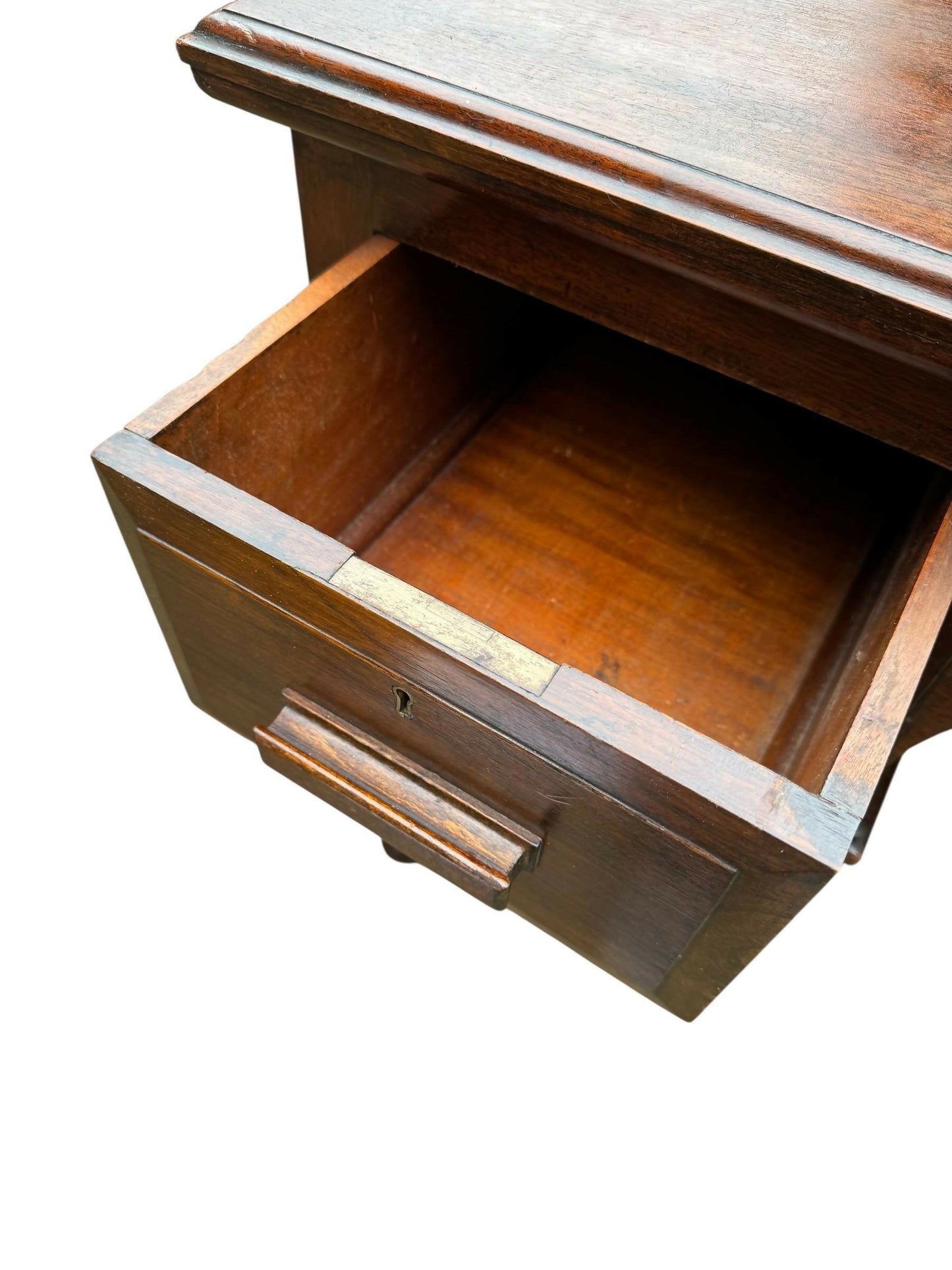 Antique Mahogany 19th C stretcher table desk