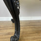 Double Sided Desk Antique French Style Black Painted Heavy Carved Table LOT 6186