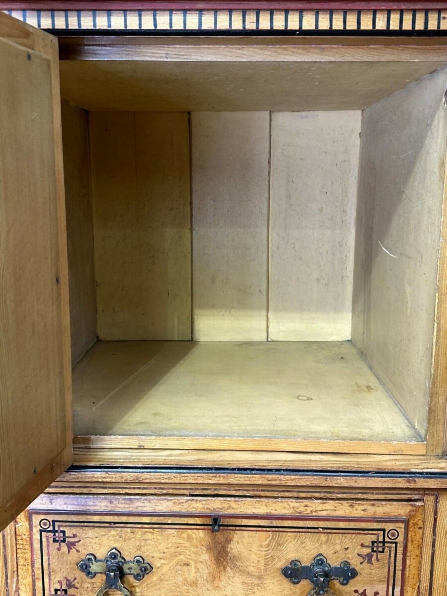 Antique Aesthetic Movement Maple & Co Pollard Oak Compactum Wardrobe, c 1880