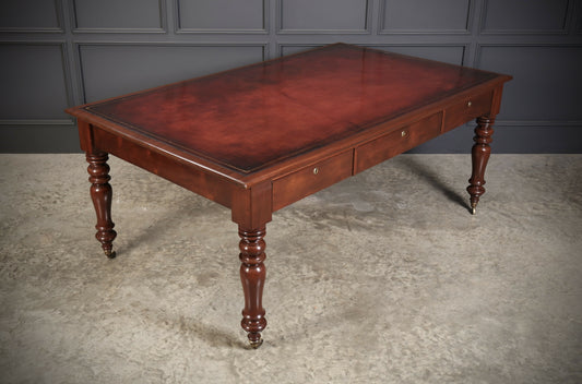 Early Victorian Mahogany Partners Writing Table