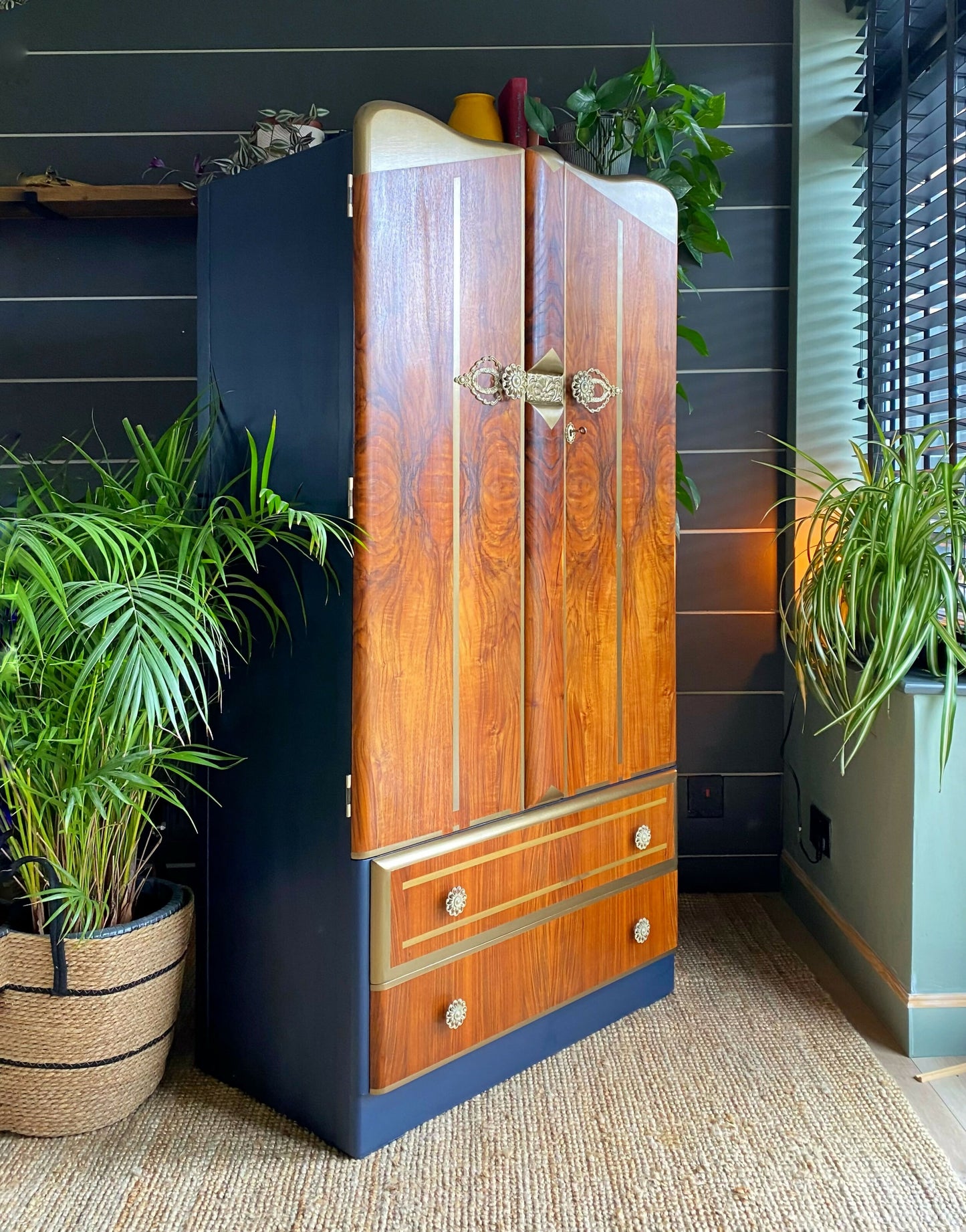 Wardrobe, Armoire, Coat Cupboard, Hallrobe, Hallway Storage, Mid Century Retro Vintage.