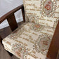 Vintage Beech Reclining Armchair – Upholstered with & plain Arms