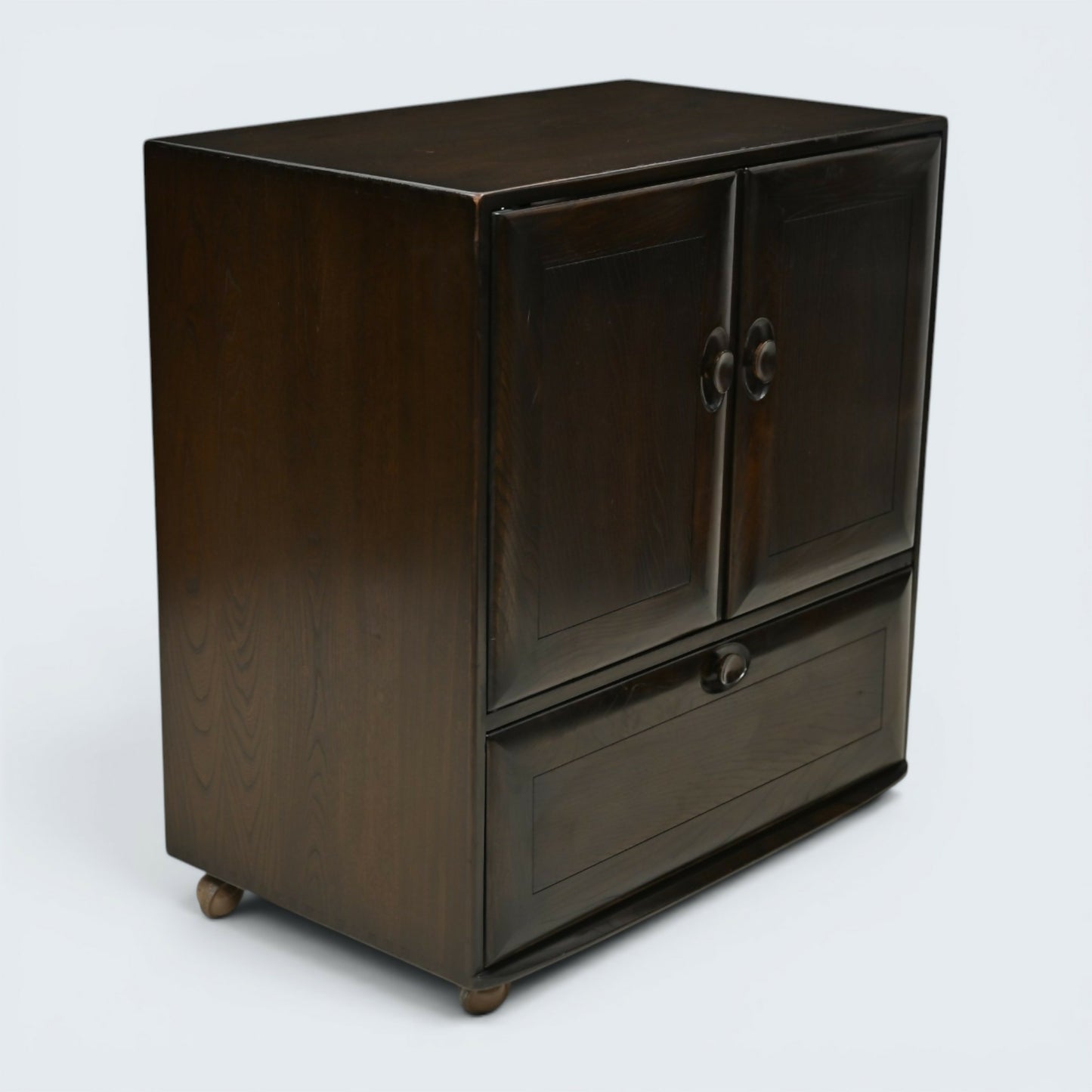 Ercol Mural TV Video Cabinet Windsor Range Dark Finish FREE UK Delivery